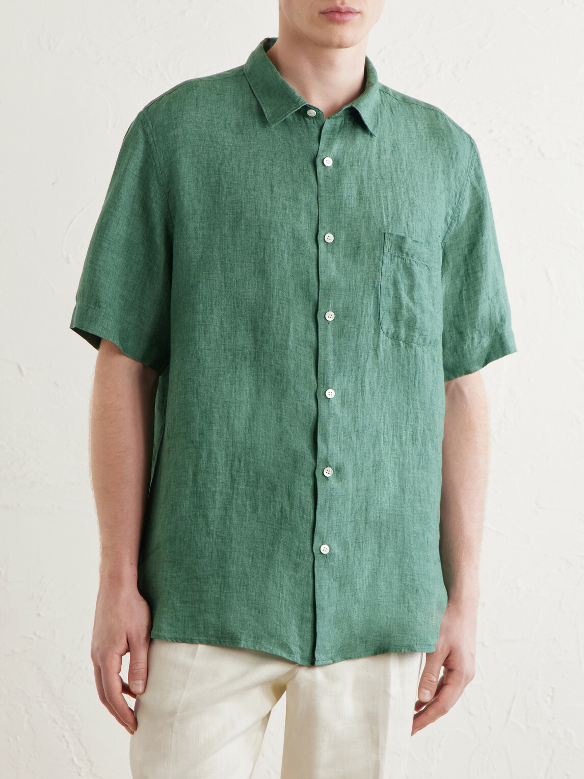 Sunspel - Linen Shirt - Green