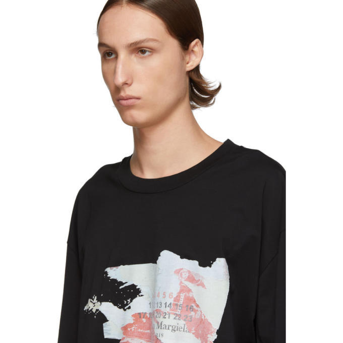 Maison Margiela Black Destroyed Tab T-Shirt Maison Margiela