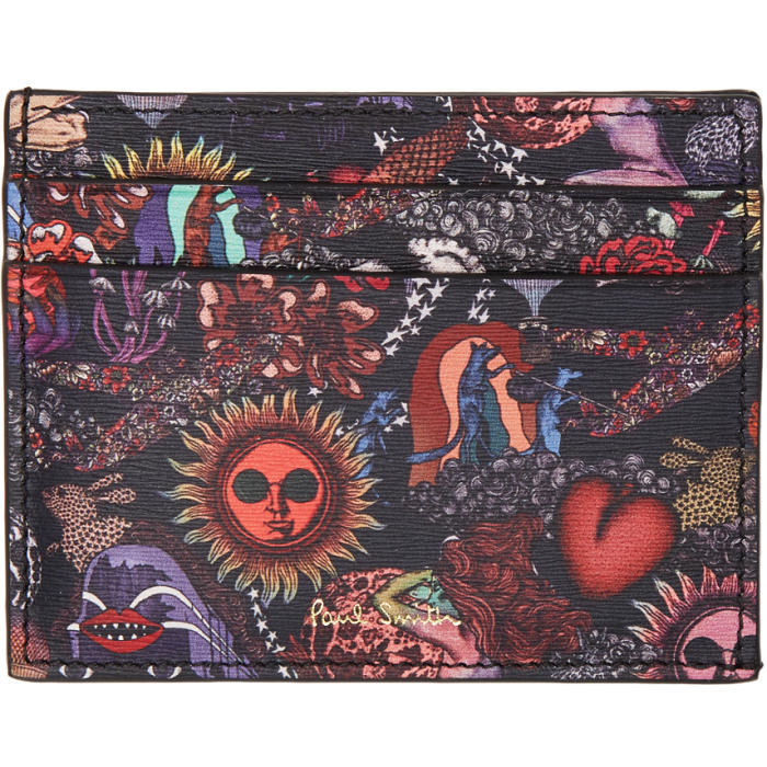 Paul Smith Black Psychedelic Sun Card Holder Paul Smith