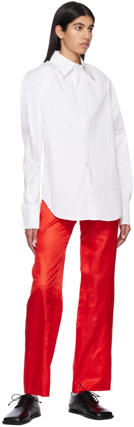 Bianca Saunders White Row Back Shirt