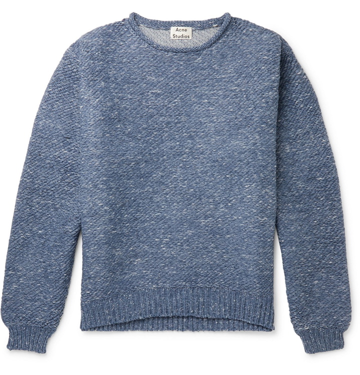 Photo: Acne Studios - Kasilof Oversized Mélange Knitted Sweater - Blue