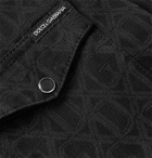 Dolce & Gabbana - Logo-Print Stretch-Denim Shirt - Black