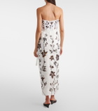 Agua by Agua Bendita Cinefila floral linen bustier dress