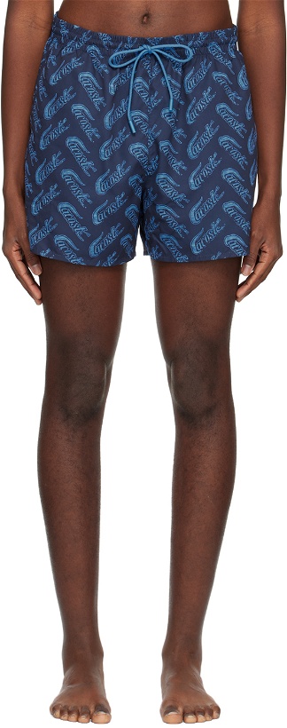 Photo: Lacoste Navy Printed Swim Shorts