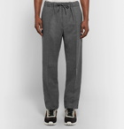 Fendi - Wool-Flannel Drawstring Trousers - Men - Gray