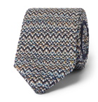 Missoni - 6cm Knitted Cotton and Silk-Blend Tie - Blue