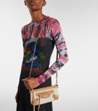 Balenciaga Le City Mini canvas and suede shoulder bag