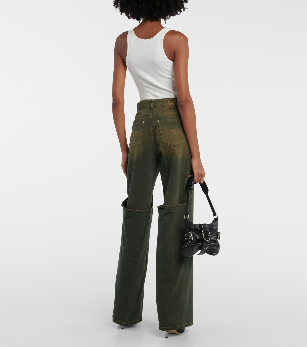 Blumarine Embellished buckle boyfriend jeans Blumarine
