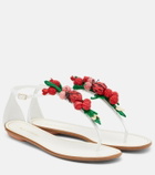 Aquazzura Botanica raffia-effect thong sandals