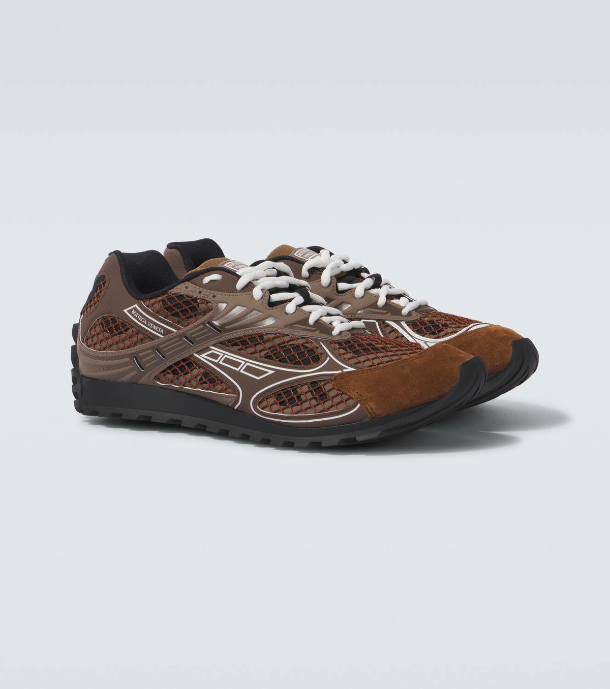 【Bottega Veneta】 Orbit suede-trimmedメッシュスニーカー Bottega Veneta Orbit suede-trimmed mesh sneakers Bottega Veneta