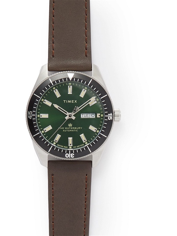 Photo: Timex - Waterbury Dive Automatic 40mm Stainless Steel and Leather Watch