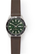 Timex - Waterbury Dive Automatic 40mm Stainless Steel and Leather Watch