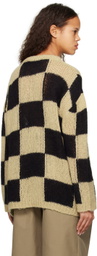 TheOpen Product Beige Check Sweater