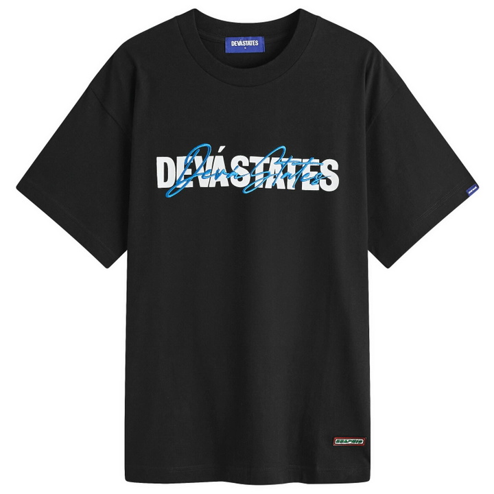 Photo: Deva States Men's Overlay Logo T-Shirt in Black