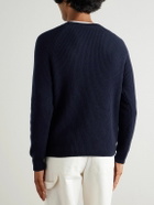 Incotex - Zanone Ribbed Virgin Wool Sweater - Blue