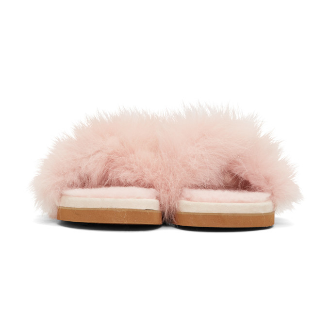 Mr and Mrs Italy Pink Fur Sandals