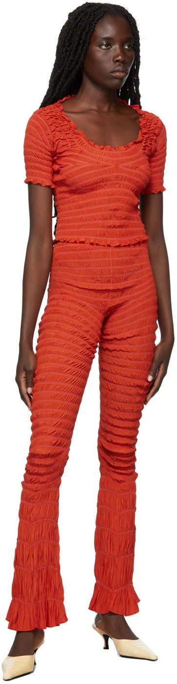 Gauntlett Cheng SSENSE Exclusive Red Linear Elastic T-Shirt