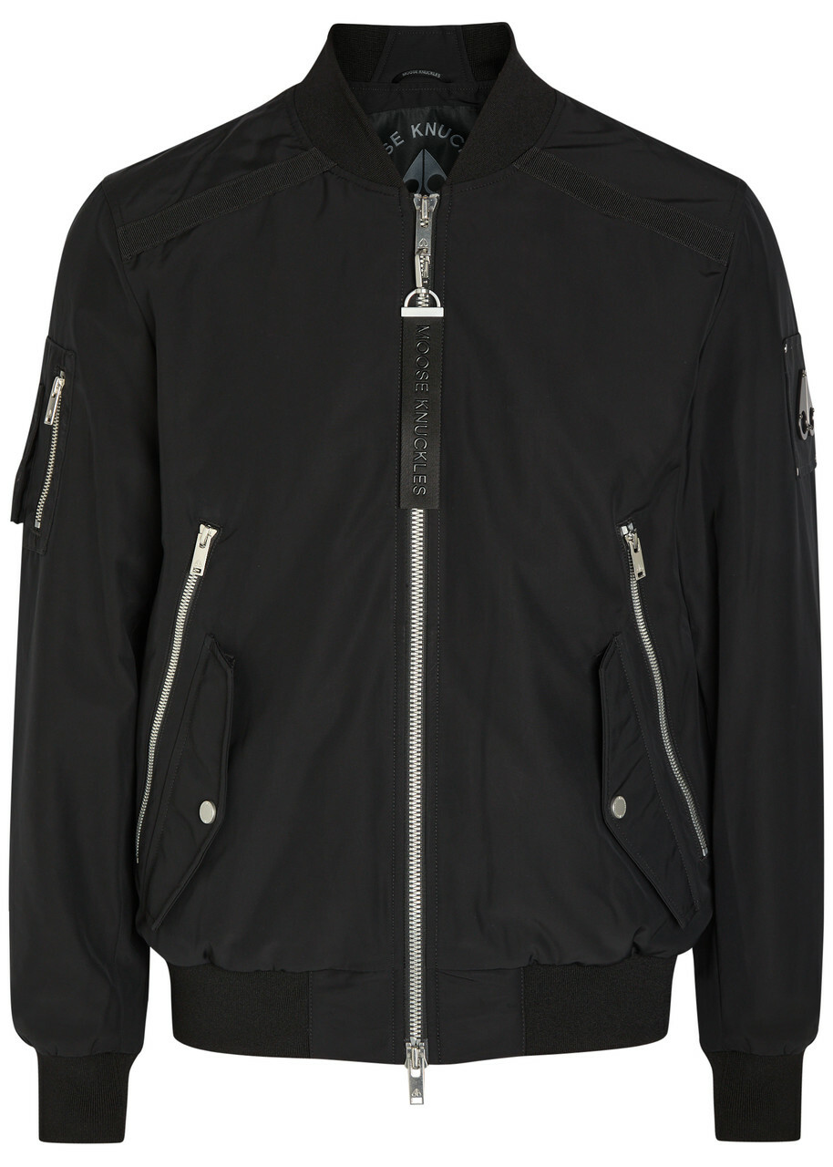 Moose Knuckles Courville Shell Bomber Jacket Black