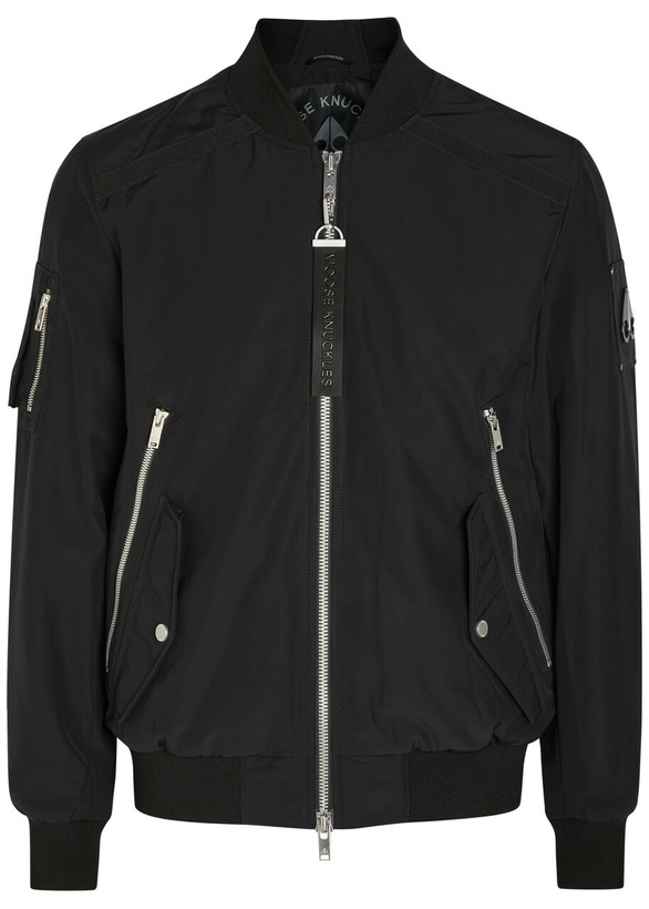 Photo: Moose Knuckles Courville Shell Bomber Jacket Black