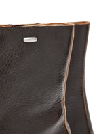 Our Legacy Camion Grained Leather Ankle Boots Brown