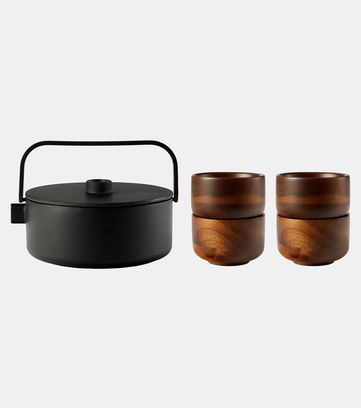 Serax Cast iron and wood tea set