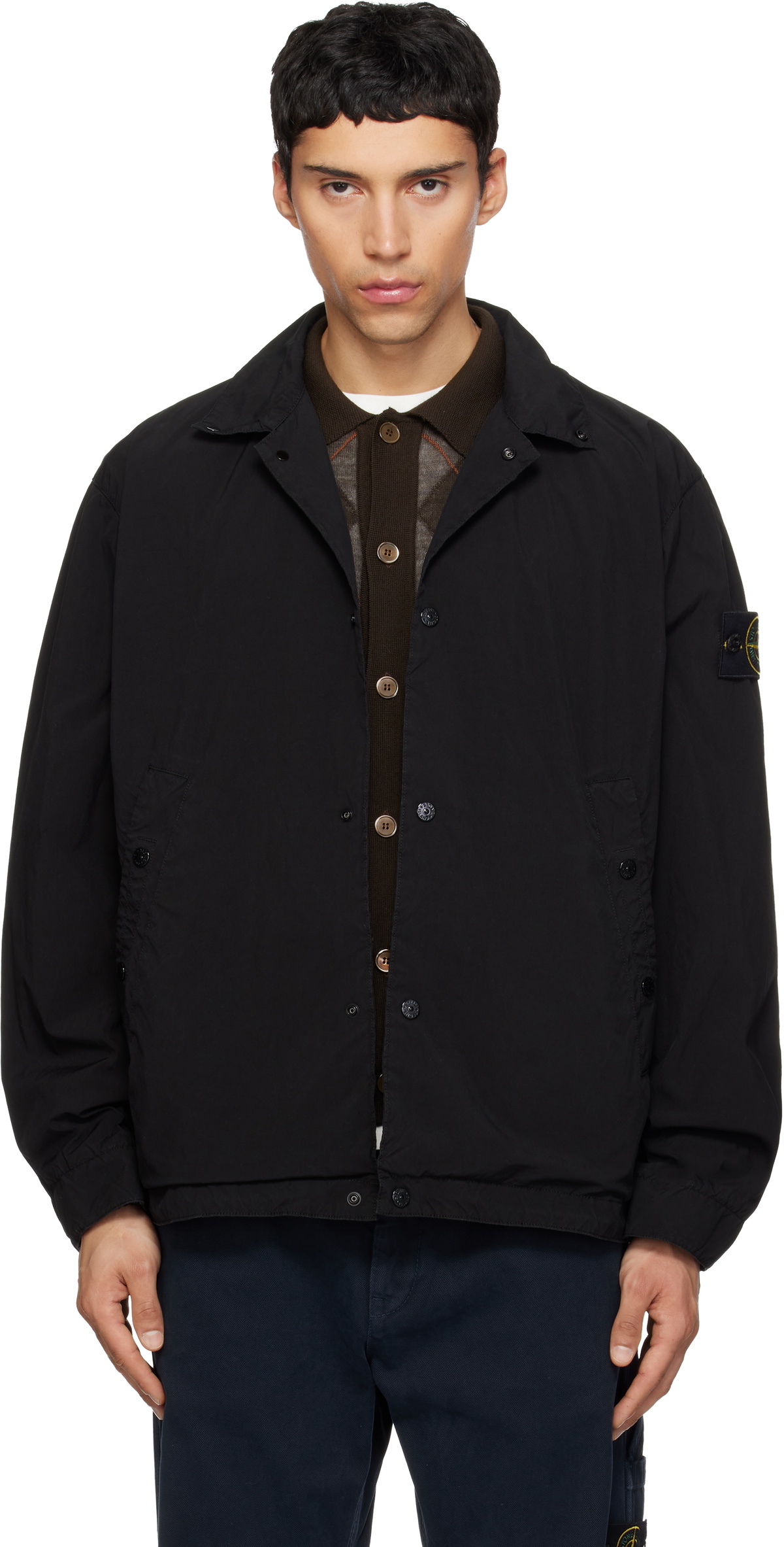 Stone Island Black 4100041 Light Compact Touch Poly-TC Jacket