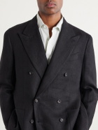J. Mueser - Waverly Double-Breasted Linen Blazer - Black