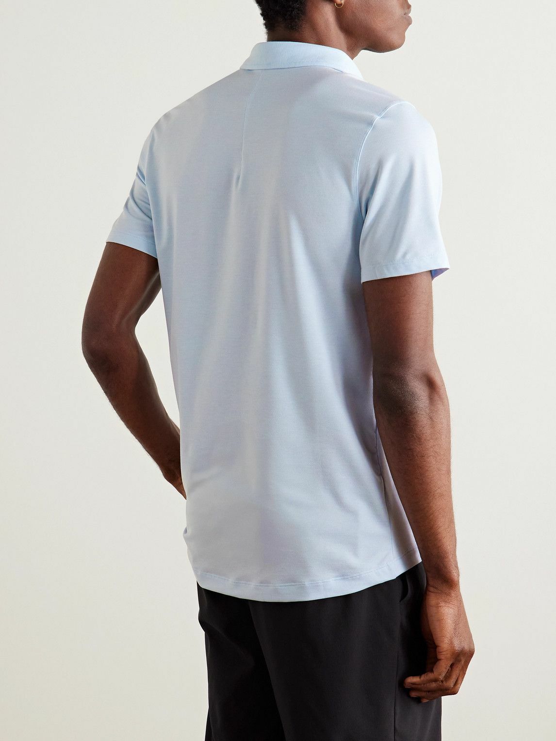 Lululemon - Evolution Slim-Fit Stretch Recycled-Jersey Golf Polo Shirt - Blue