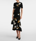 Erdem Knitted floral jacquard T-shirt