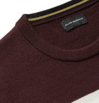 Club Monaco - Colour-Block Merino Wool Sweater - Burgundy
