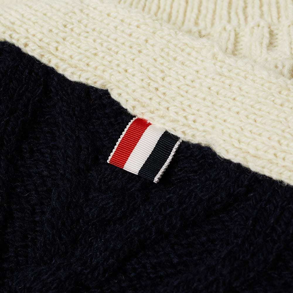 Thom Browne 4 Bar Funmix Aran Cable Knit Cardigan Thom Browne