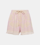 Zimmermann Pop floral cotton terry shorts