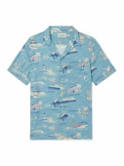 Faherty - Kona Camp-Collar Printed ECOVERO™ Shirt - Blue