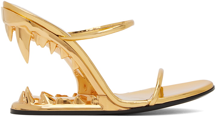 Photo: GCDS Gold Morso Heeled Sandals