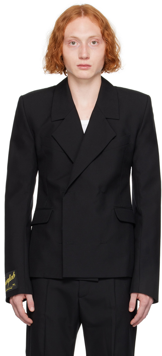 Egonlab ブラック ダブルジャケット サイズ50 EGONlab Black Double-Breasted Blazer EGONlab
