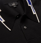 Dunhill - Slim-Fit Contrast-Tipped Cotton-Piqué Polo Shirt - Black