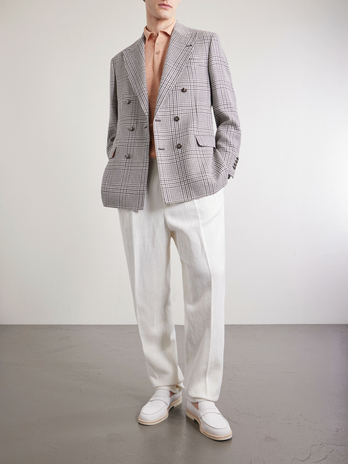 Brunello Cucinelli - Cotton and Linen-Blend Trousers - White