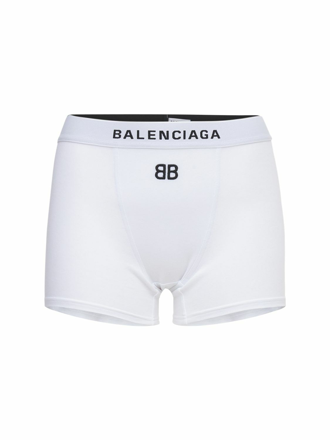 Photo: BALENCIAGA Stretch Cotton Jersey Mini Sport Shorts