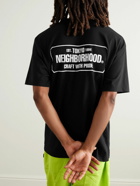 Neighborhood - Logo-Print Cotton-Jersey T-Shirt - Black