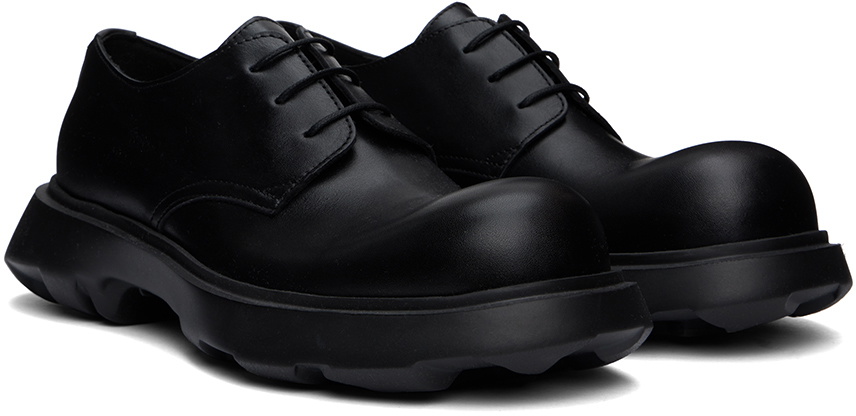 Acne Studios Black Leather Lace-Up Derbys