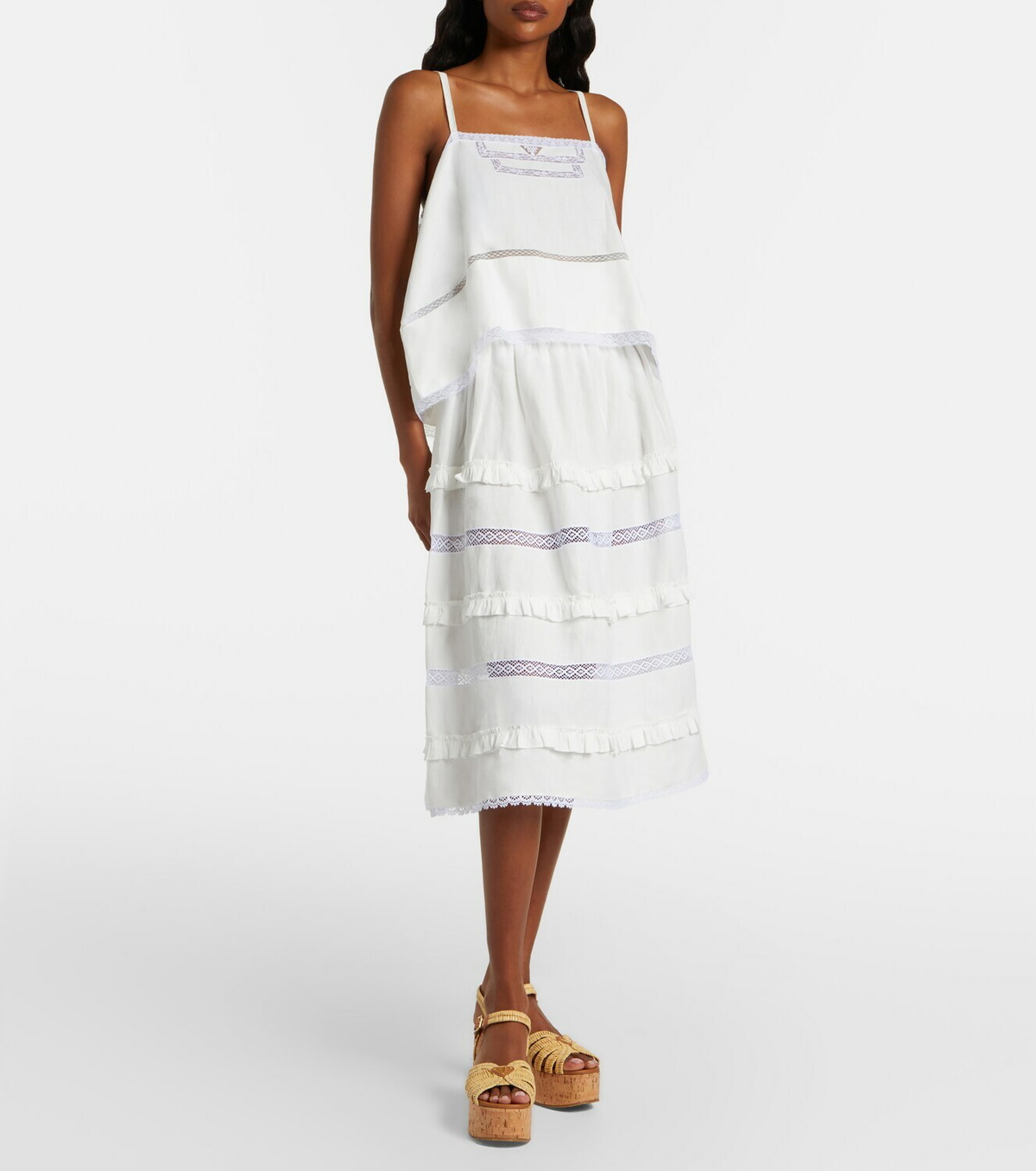 Prada Crochet wedge sandals