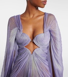 Maria Lucia Hohan Cassandra caped silk gown