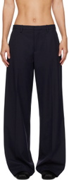 Sandy Liang Navy Glass Trousers