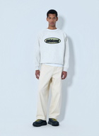 Metalwood Wide-Leg Denim Trousers