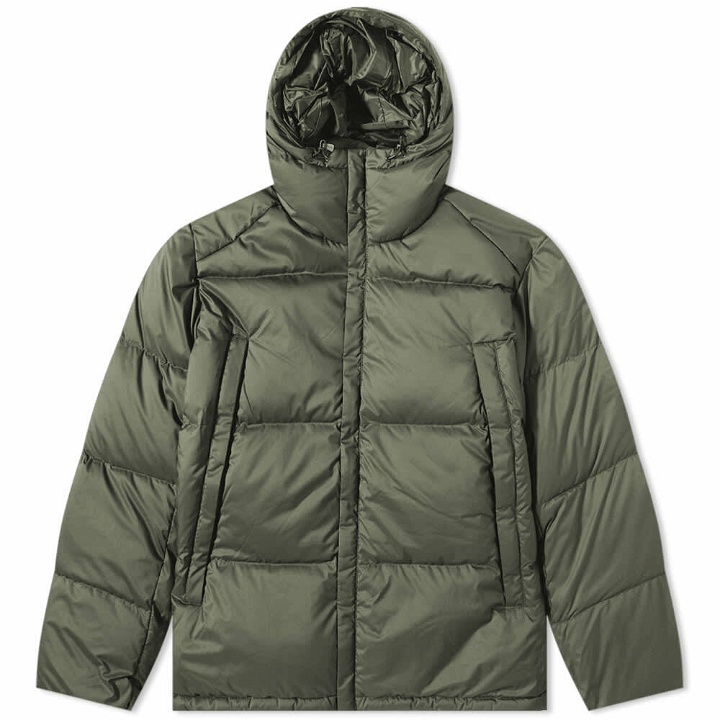 Photo: Snow Peak Men's Recycled Light Down Jacket in Olive