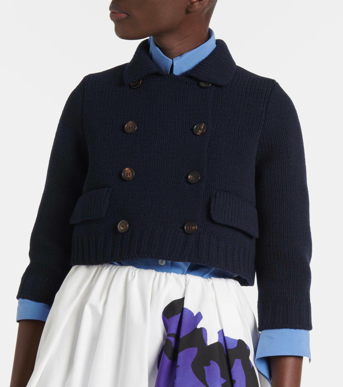 Miu Miu Double-breasted cropped wool coat Miu Miu