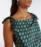 Dôen Mariselle paisley silk-blend midi dress