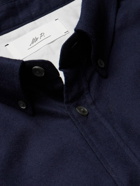 Mr P. - Oxford Cotton-Flannel Shirt - Blue