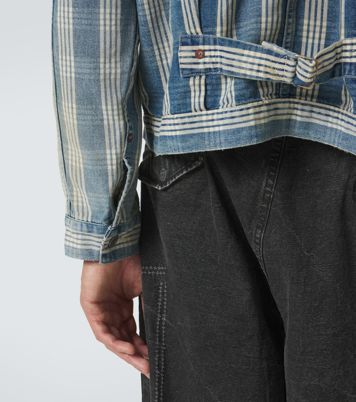 A.Presse No.213 checked denim jacket