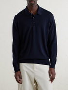William Lockie - Virgin Wool Polo Shirt - Blue